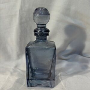 Elegant Blue Glass Decanter